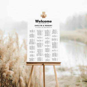Minimalist Elegant Alphabetical Seating Chart