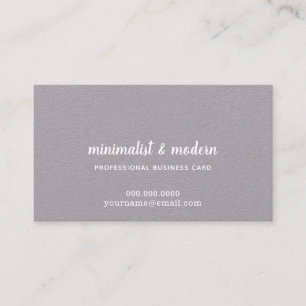 minimalist elegant and modern prof. grey premium business card