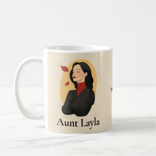 Minimalist Elegant Artistic Woman Name Custom Coffee Mug