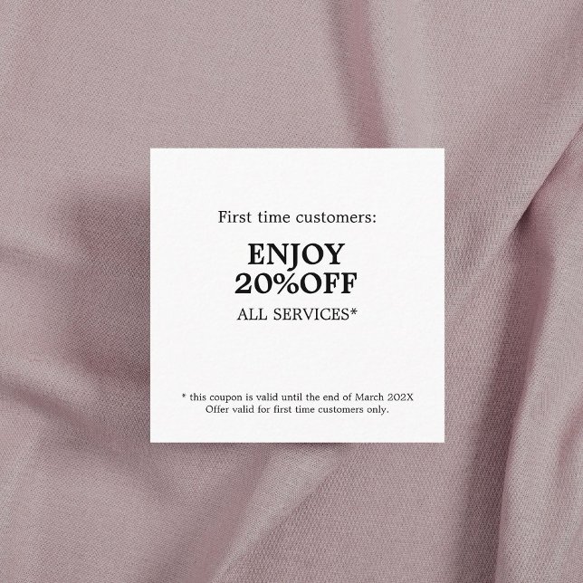 Minimalist Elegant Beauty Salon Coupon (Creator Uploaded)