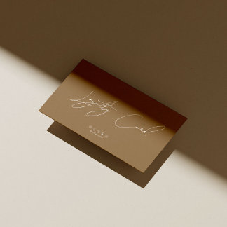 Minimalist Elegant Beige Beauty Salon Loyalty Card