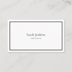 Minimalist Elegant Black and White Business Card