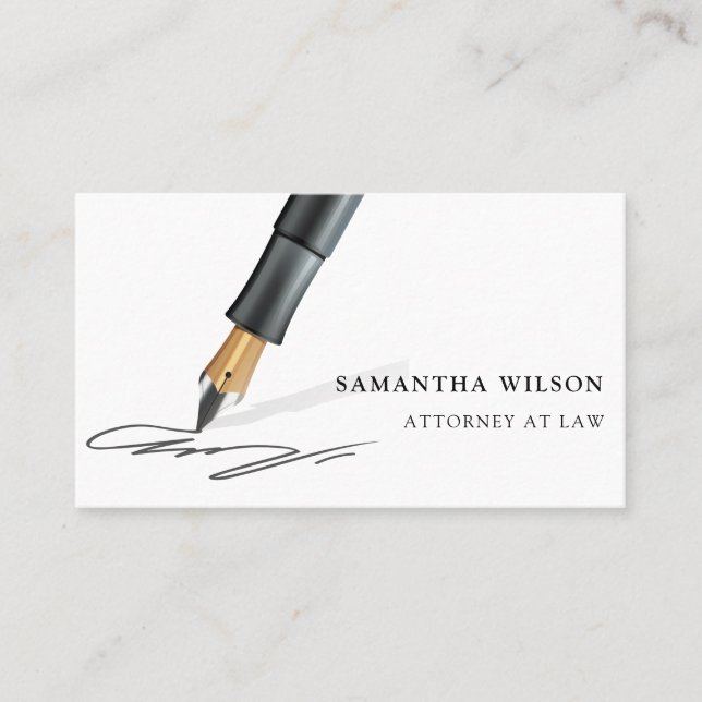 Minimalist Elegant Black and White Professional Business Card (Front)