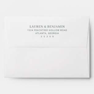 Minimalist Elegant Black Serif Envelope