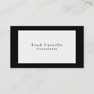 Minimalist Elegant Black White Modern Business Card