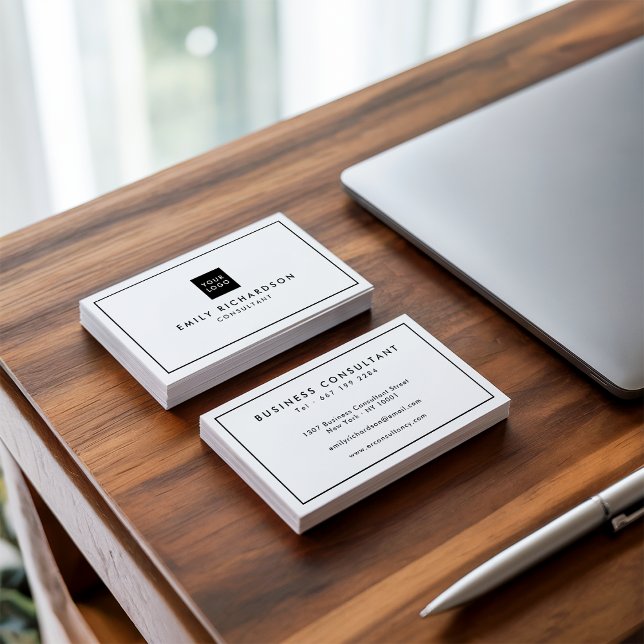 Minimalist elegant black white professional logo business card (Minimalist elegant black white professional logo)