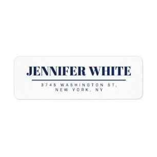 Minimalist Elegant Blue & White Plain Retro