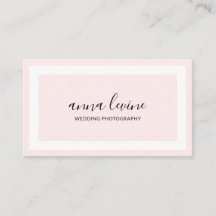 Minimalist Elegant Blush Pink White Border