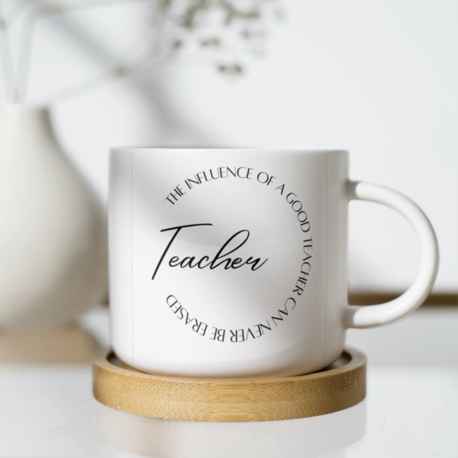Minimalist Elegant Boho Rainbow Teacher Mug (Creator Uploaded)