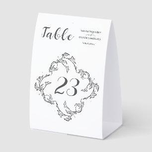 Minimalist Elegant Botanical Wedding Table Card