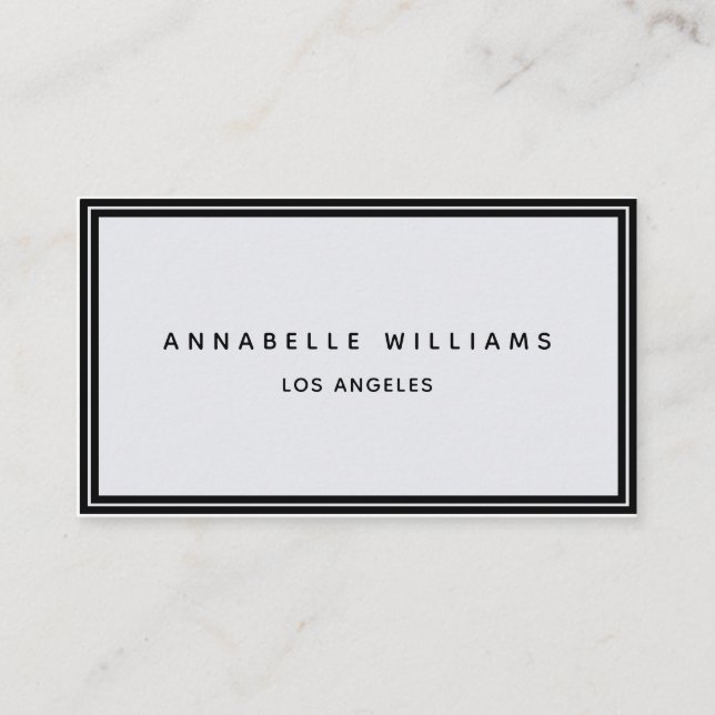 Minimalist Elegant Boutique Black Pastel Purple Business Card (Front)