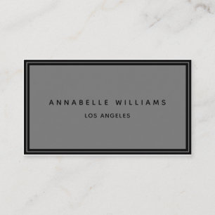 Minimalist Elegant Boutique Charcoal Black Business Card