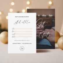 Minimalist Elegant Branded Logo Gift Certificate
