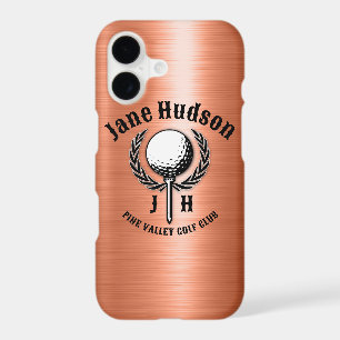 Minimalist Elegant Brushed Copper Golf Design