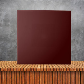 Minimalist Elegant Burgundy Christmas Colour  Tile