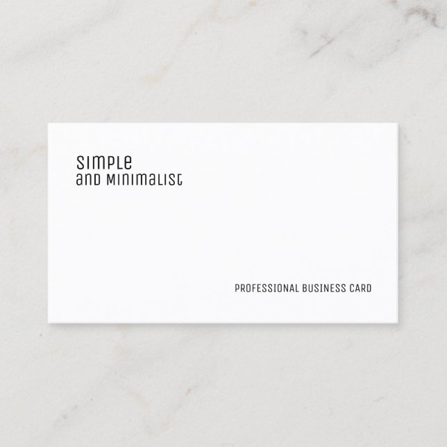 Minimalist elegant business card (Front)