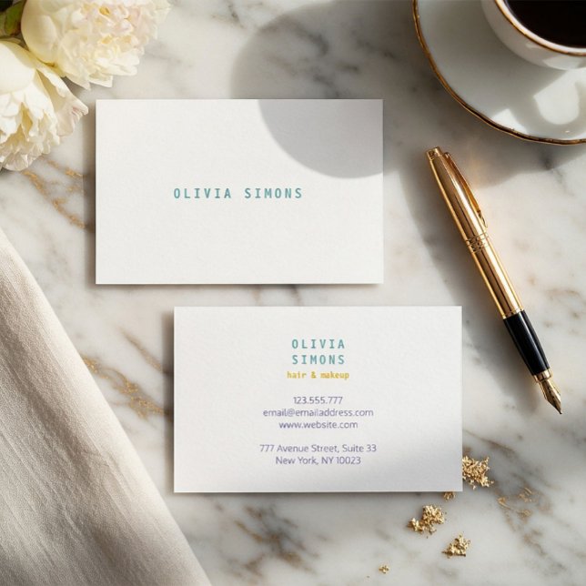 Minimalist Elegant Business Card. Card (Minimalist and elegant custom business card.)