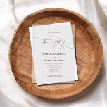 Minimalist Elegant Calligraphy Wedding Acrylic Invitations<br><div class="desc">Announce your special day with timeless sophistication using our acrylic wedding invitation. Designed in a minimalist and elegant style, this invitation features a harmonious blend of delicate calligraphy and refined serif font, creating a stunning visual balance. The sleek acrylic material adds a modern and luxurious touch, making it a perfect...</div>