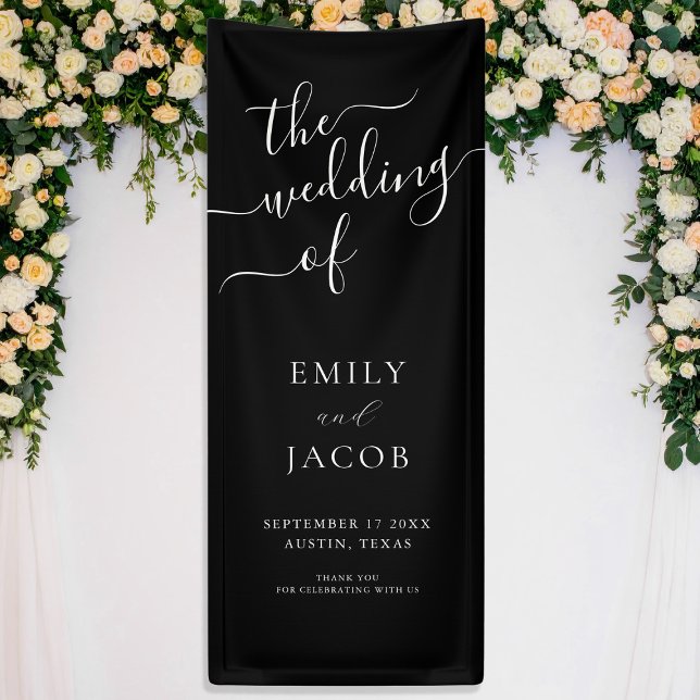 Minimalist Elegant Calligraphy Wedding Welcome Banner (Creator Uploaded)
