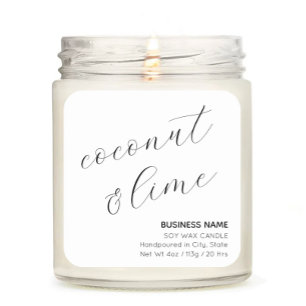 Minimalist Elegant Candle Cosmetic Sticker Label