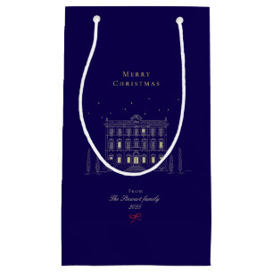 Minimalist Elegant Chic Christmas Holiday Small Gift Bag