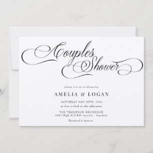 Minimalist Elegant Chic   Couples Bridal Shower  Invitation