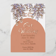 Minimalist Elegant Chic Foil Invitation