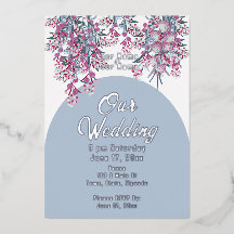 Minimalist Elegant Chic Foil Invitation