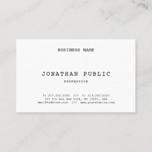 Minimalist Elegant Classic Template Nostalgic Look Business Card