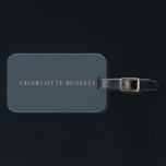 Minimalist Elegant Classical Professional Charcoal Luggage Tag<br><div class="desc">Standard Size Professional Templates For All Business Needs. Various Size and Type Options,  Easy to Use Creation Tool. You Only Need to Change Name and Details.</div>