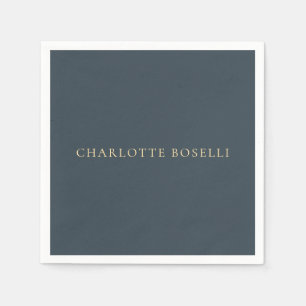 Minimalist Elegant Classical Professional Charcoal Napkin