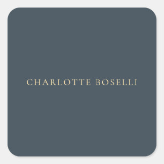 Minimalist Elegant Classical Professional Charcoal Square Sticker
