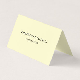Minimalist Elegant Classical Professional Cream Business Card
