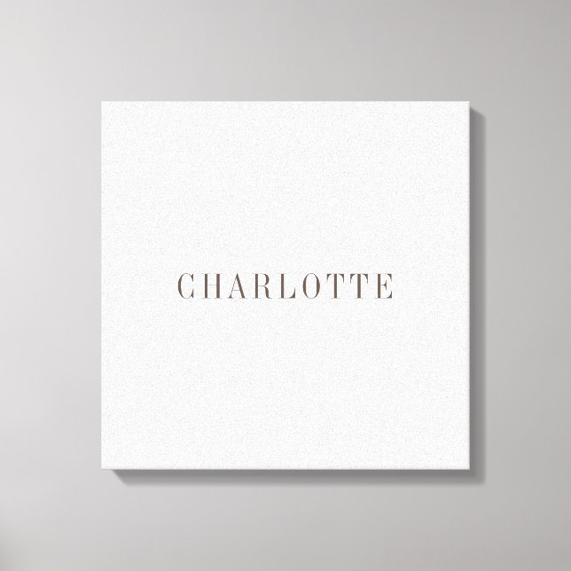 Minimalist Elegant Classical Professional Name Canvas Print (Front)