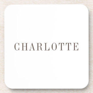 Minimalist Elegant Classical Professional Name Coaster
