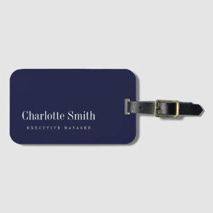 Minimalist Elegant Classical Professional Name Luggage Tag