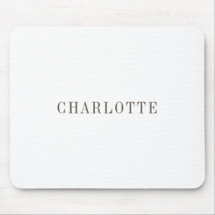Minimalist Elegant Classical Professional Name Mouse Mat