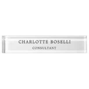Minimalist Elegant Classical Professional Nameplate