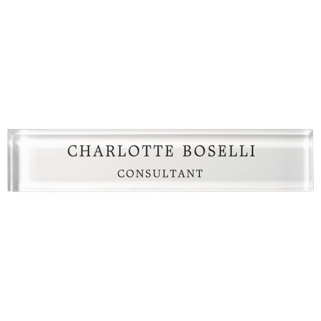 Minimalist Elegant Classical Professional Nameplate (Front)