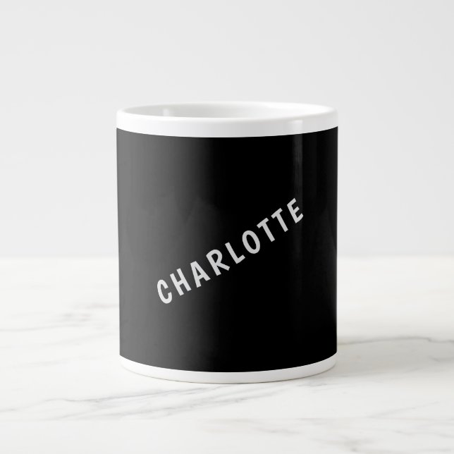 Minimalist Elegant Classical Professional Own Name Large Coffee Mug (Front)