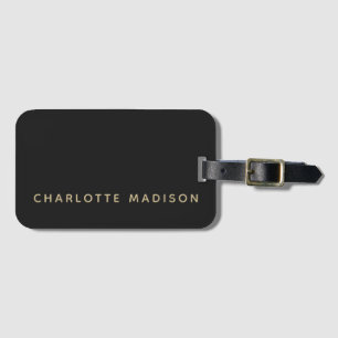 Minimalist Elegant Classical Professional Own Name Luggage Tag