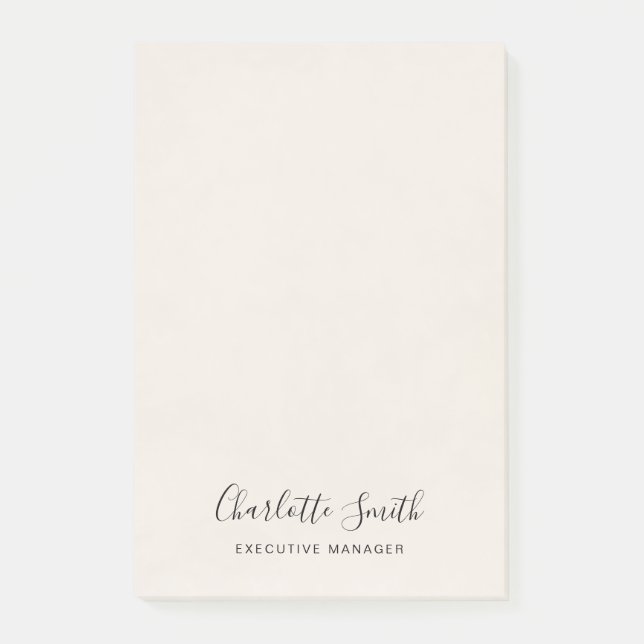 Minimalist Elegant Classical Professional Post-it Notes (Front)