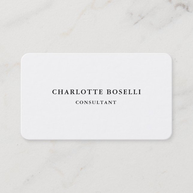 Minimalist Elegant Classical Professional Simple Business Card (Front)