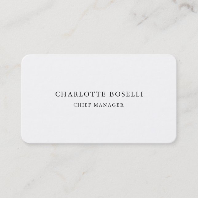 Minimalist Elegant Classical Professional Simple Business Card (Front)