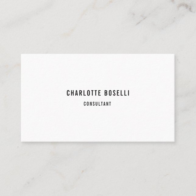 Minimalist Elegant Classical Professional Simple Business Card (Front)