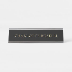 Minimalist Elegant Classical Professional Simple Desk Name Plate