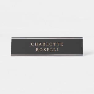 Minimalist Elegant Classical Professional Simple Desk Name Plate