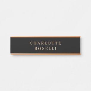 Minimalist Elegant Classical Professional Simple Door Sign