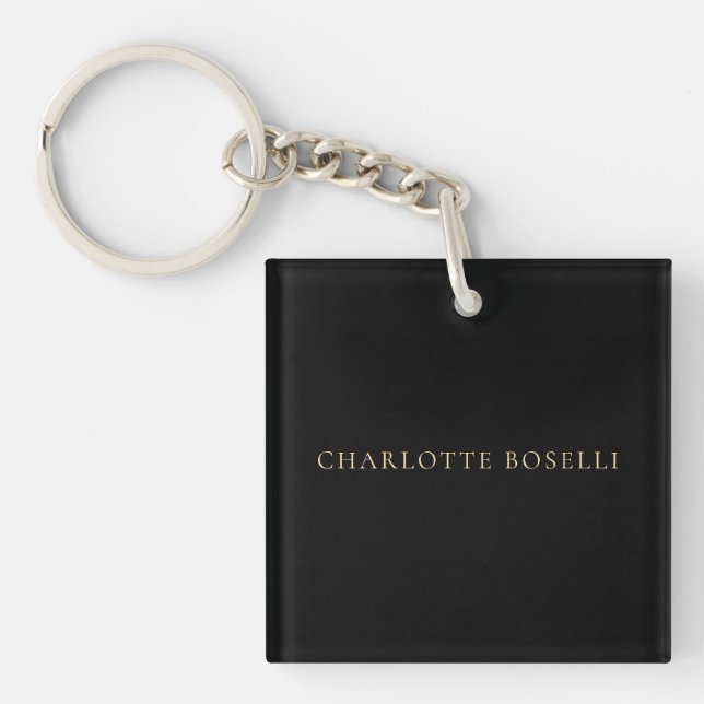 Minimalist Elegant Classical Professional Simple Key Ring (Front)