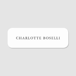 Minimalist Elegant Classical Professional Simple Name Tag